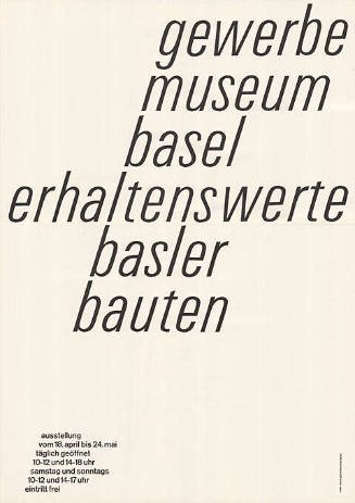 Erhaltenswerte Basler Bauten, Gewerbemuseum Basel