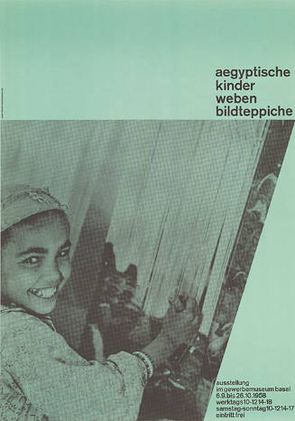 Aegyptische Kinder weben Bildteppiche, Gewerbemuseum Basel