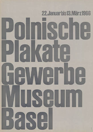 Polnische Plakate, Gewerbemuseum Basel
