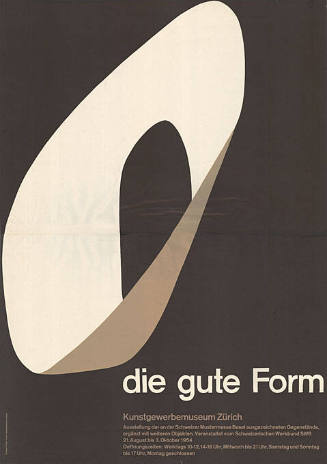 Die gute Form, Kunstgewerbemuseum Zürich