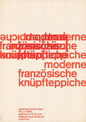 Moderne französische Knüpfteppiche, Gewerbemuseum Basel