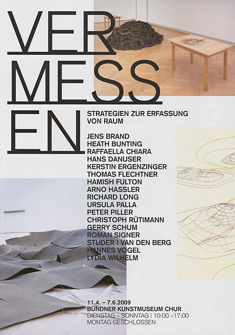 Vermessen, Strategien zur Erfassung von Raum, Bündner Kunstmuseum Chur