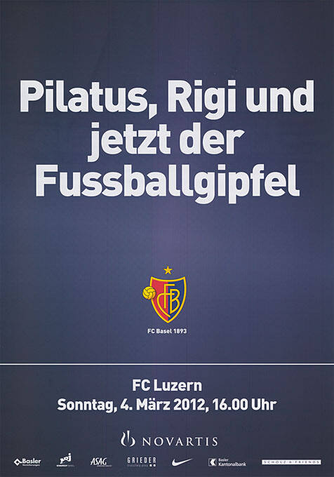 Pilatus, Rigi und jetzt der Fussballgipfel. FCB