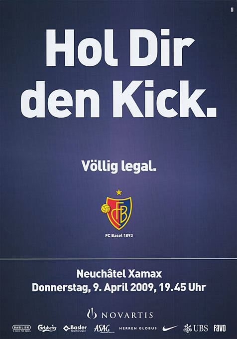 Hol dir den Kick. Völlig legal. FCB