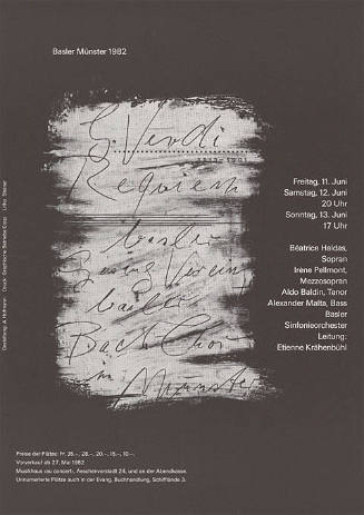 G. Verdi, Requiem, Basler Gesang Verein + Basler Bach-Chor im Münster