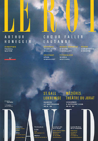 Le Roi David, Arthur Honegger, Lokremise St. Gallen, Théâtre du Jorat Mézières