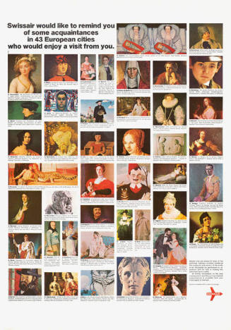 Swissair would like to remind you of some acquaintances in 43 European cities who would enjoy a visit from you. Swissair