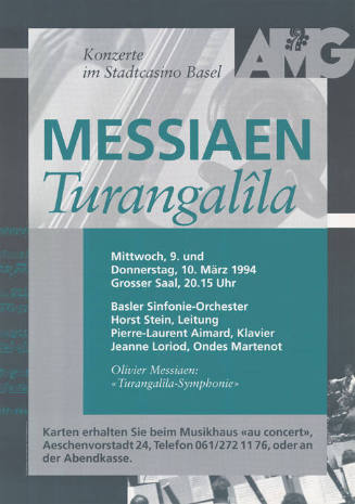 AMG, Messiaen, Turangalîla, Stadtcasino Basel