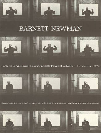 Barnett Newman, Festival d’Automne à Paris, Grand Palais
