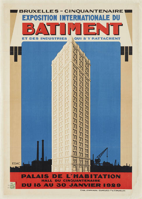 Exposition Internationale du Batiment et des Industries qui s’y rattachent, Palais de l’habitation, Bruxelles