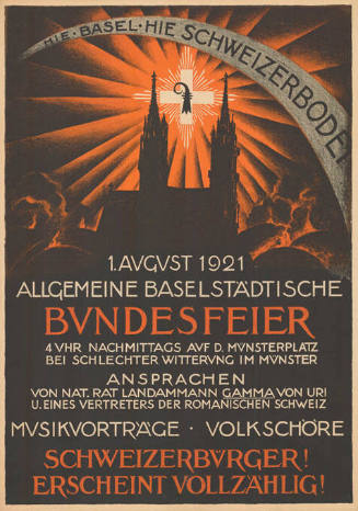 Allgemeine Baselstädtische Bundesfeier 1. August 1921