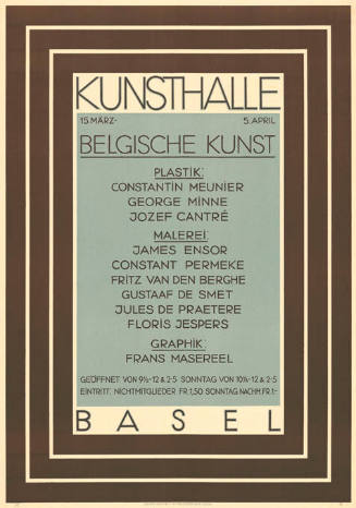 Belgische Kunst, Kunsthalle Basel