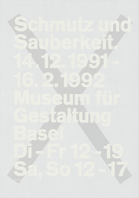 Schmutz und Sauberkeit, Museum für Gestaltung Basel