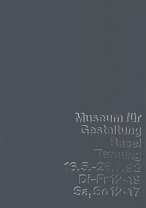 Tarnung, Museum für Gestaltung Basel