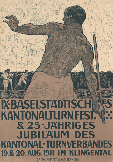 IX. Baselstädtisches Kantonalturnfest & 25-jähriges Jubiläum des Kantonal-Turnverbandes, im Klingental