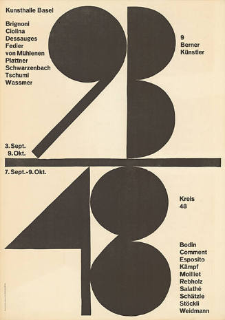 9 Berner Künstler, Kreis 48, Kunsthalle Basel