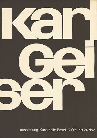 Karl Geiser, Kunsthalle Basel