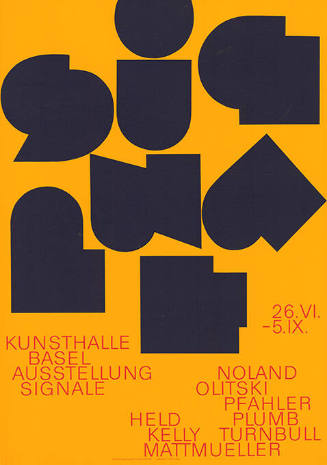 Kunsthalle Basel, Ausstellung Signale, Noland, Olitski, Pfahler, Held, Plumb, Kelly, Turnbull, Mattmueller