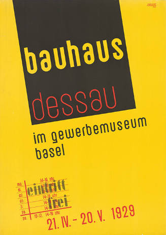 Bauhaus Dessau, Gewerbemuseum Basel