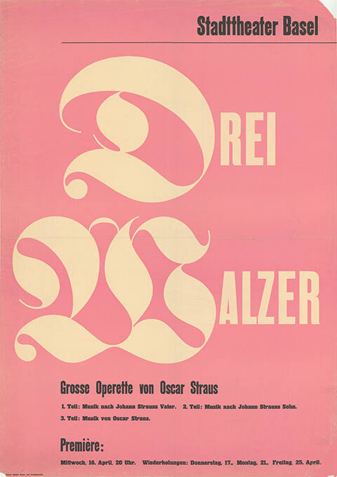 Drei Walzer, Oscar Strauss, Stadttheater Basel