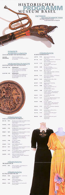 Historisches Museum Basel, Programm, Oktober bis Dezember