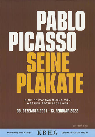 Pablo Picasso, Sein Plakate, KBH.G
