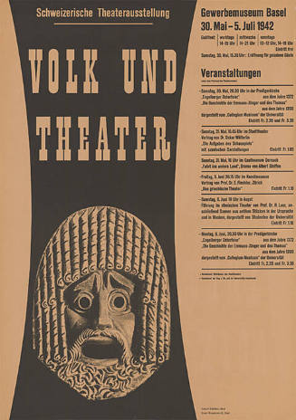 Volk und Theater, Schweizerische Theaterausstellung, Gewerbemuseum Basel