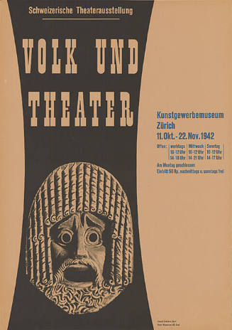 Volk und Theater, Schweizerische Theaterausstellung, Kunstgewerbemuseum Zürich