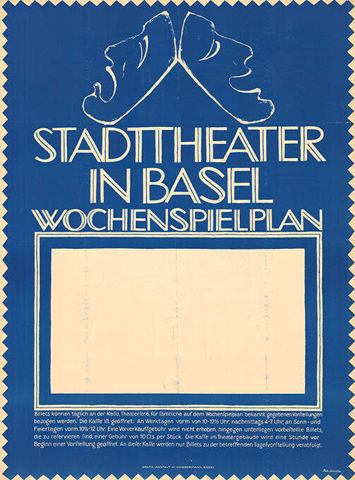 Stadttheater in Basel, Wochenspielplan