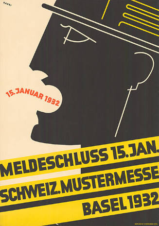 Meldeschluss 15. Jan., Schweiz. Mustermesse, Basel 1932