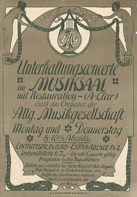 Unterhaltungsconcerte im Musiksaal, Allg. Musikgesellschaft Basel