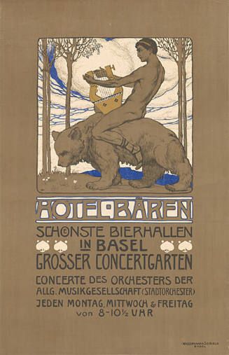 Hotel Bären, Schönste Bierhallen in Basel, Grosser Concertgarten