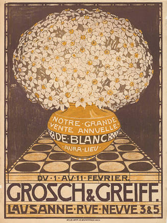Notre Grande Vente Annuelle de Blanc, Grosch & Greiff Lausanne