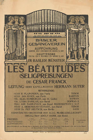 Basler Gesangverein, Aufführung, im Basler Münster, Les Béatitudes, de César Franck