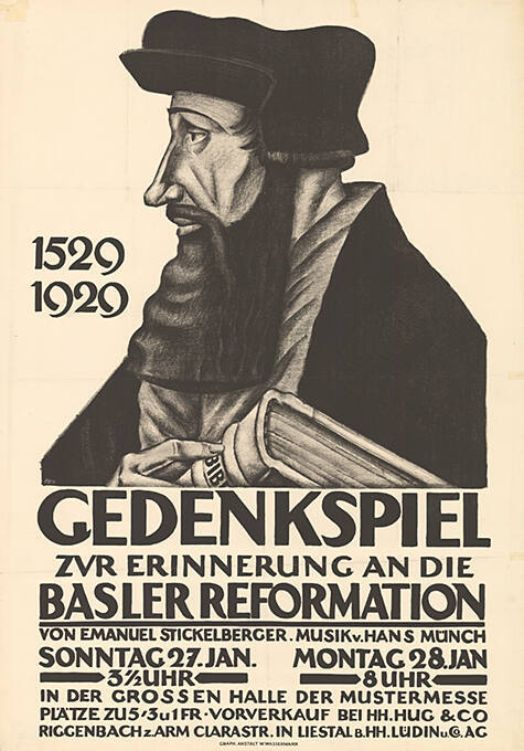 1529, 1929, Gedenkspiel zur Erinnerung an die Basler Reformation, Grosse Halle der Mustermesse