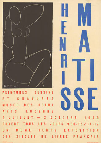 Henri Matisse, Musée des Beaux-Arts Lucerne
