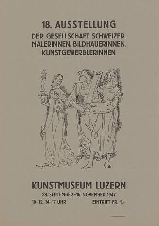 18. Ausstellung der Gesellschaft Schweizerischer Malerinnen, Bildhauerinnen, Kunstgewerblerinnen, Kunstmuseum Luzern