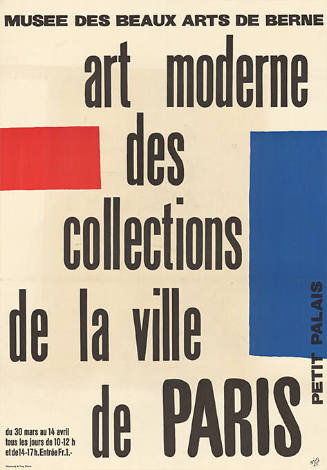 Art Moderne des Collections de la Ville de Paris, Museée des Beaux-Arts de Berne