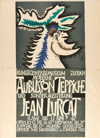 Moderne Aubusson Teppiche und Sonderausstellung Jean Lurçat, Kunstgewerbemuseum Zuerich