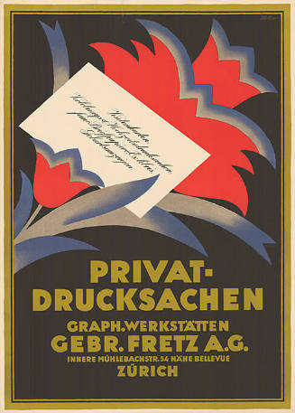 Privat-Drucksachen, Graph. Werksstätten, Gebr. Fretz  AG, Zürich