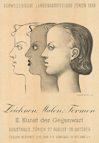 Schweizerische Landesausstellung Zürich 1939, Zeichnen, Malen, Formen, II. Kunst der Gegenwart, Kunsthaus Zürich