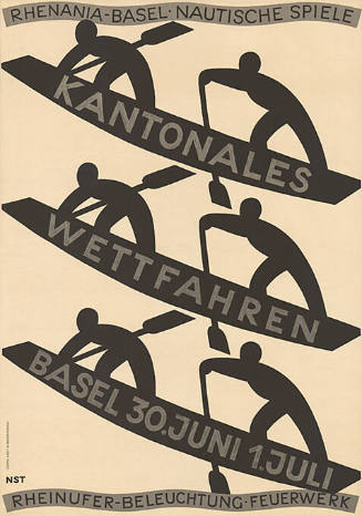 Kantonales Wettfahren, Basel 30. Juni, 1. Juli, Rhenania-Basel, Nautische Spiele, Rheinufer-Beleuchtung, Feuerwerk