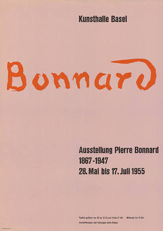 Bonnard, Kunsthalle Basel