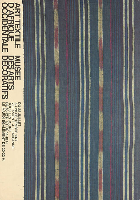 Art textile d’Afrique occidentale, Musée des arts décoratifs Lausanne