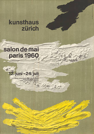 Salon de Mai, Paris 1960, Kunsthaus Zürich
