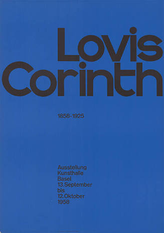 Lovis Corinth, Kunsthalle Basel