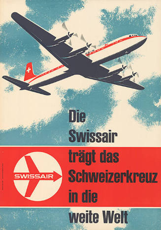 Die Swissair trägt das Schweizerkreuz in die weite Welt