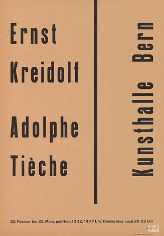 Ernst Kreidolf, Adolphe Tièche, Kunsthalle Bern