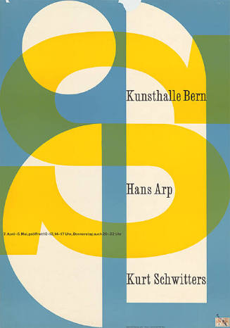 Hans Arp, Kurt Schwitters, Kunsthalle Bern