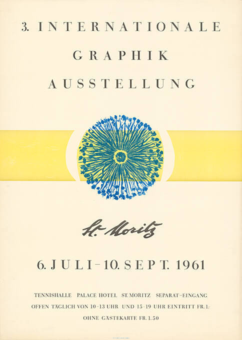 3. Internationale Graphik Ausstellung, St. Moritz